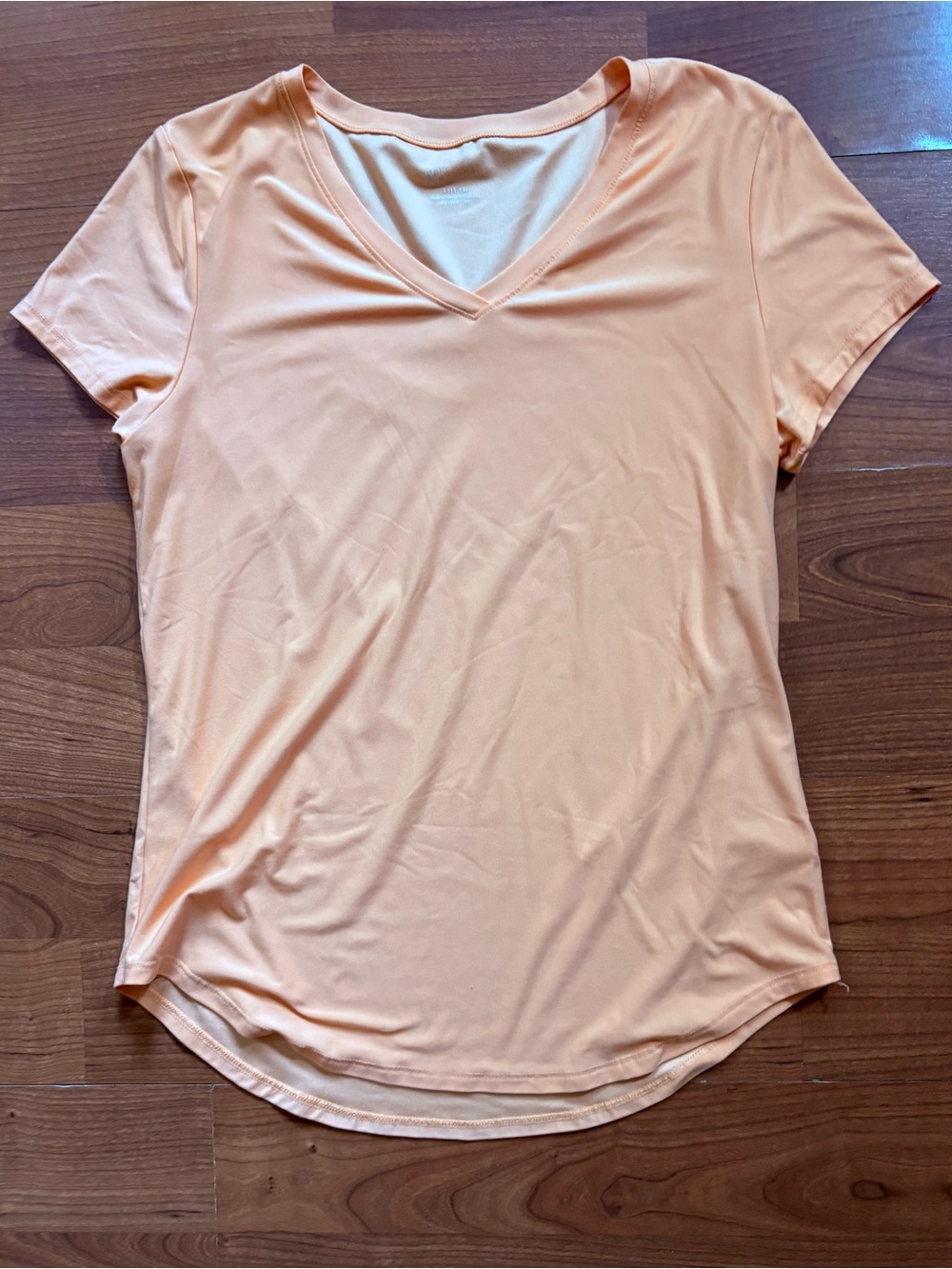 No Boundaries Peach V-Neck Short Sleeve Tee